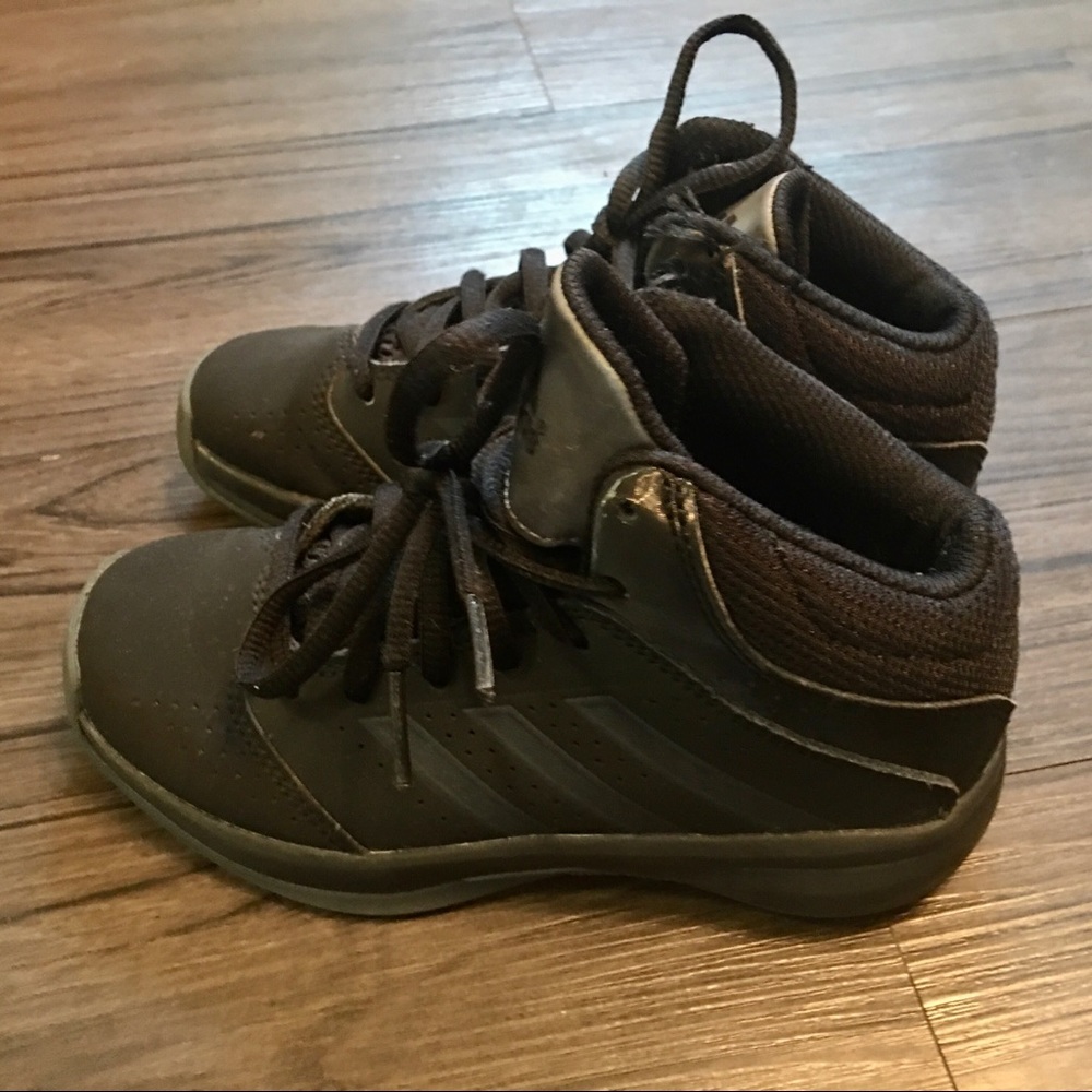 Toddler Adidas black high top sneakers size 12.5